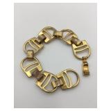 RALPH LAUREN GOLD-TONE LINK BRACELET,