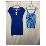 MAX STUDIO POLYESTER BLEND DRESS, BLUE, NWT,