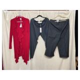 ASSORTED APPAREL, INCLUDES CHICOS RED RUFFLE