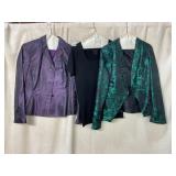 ANN TAYLOR SILK BLEND BLAZER, GIBSON METALLIC