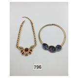 GOLD-TONE METAL NECKLACES, ONE FEATURING