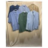 ASSORTED MENS BUTTON-DOWN SHIRTS, LONG AND SHORT