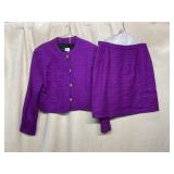 ALEX DE BOLZAN TWO-PIECE SUIT, PURPLE AND MAGENTA