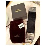 PATRICIA NASH DESIGNS BLACK LEATHER ADJUSTABLE