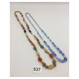MULTI-COLOR STONE BEADED NECKLACE, ASSORTED