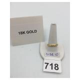 18K YELLOW GOLD BAND, PLAIN POLISHED FINISH, SIZE