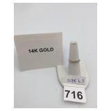 14K GOLD ETERNITY-STYLE BAND, MULTI-STONE CLEAR