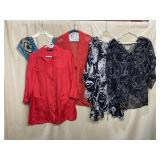 JONES NEW YORK BLOUSE, COLDWATER CREEK CARDIGAN,
