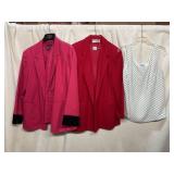 R.Q.T. WOMAN PINK BLAZER W/ BLACK CUFFS, DUMAS