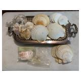 SILVER-TONE SERVING TRAY W/ HANDLES, ASSORTED