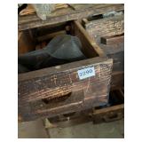 ASSORTED HOLLOW CHISEL BITS, METAL MESH,