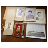 VTG MILITARY PORTRAIT TIN W/ SOLDIER IMAGE,