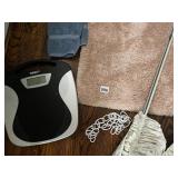 THINNER DIGITAL SCALE, BATH RUG, SHOWER CURTAIN