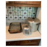 ALUMINUM CANNER POT W/ RACK, ALUMINUM PERCOLATOR