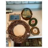 ASSORTED DECORATIVE WALL ART, WOODEN PLAQUES