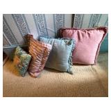 ASSORTED DECORATIVE THROW PILLOWS, TEXTURED