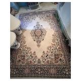 ORIENTAL STYLE AREA RUG, WOOL PILE, FLORAL