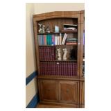 WOODEN BOOKCASE, TRADITIONAL STYLE, ARCHED TOP,