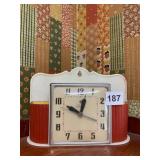 TELECHRON VTG ELECTRIC WALL CLOCK, PLASTIC CASE,