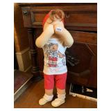 CABBAGE PATCH KIDS DOLL, SOFT BODY, RED BASEBALL