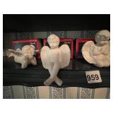 ARTMARK CHERUB FIGURINES, FINE PORCELAIN BISQUE,