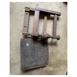 VTG WOODEN CHAIR COMPONENT, PERFORATED SEAT,