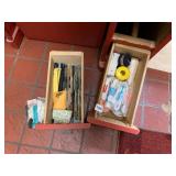 SEWING NOTIONS, ASSORTED ZIPPERS, ELASTIC BANDS,