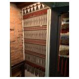 VTG WOVEN WALL TAPESTRY, GEOMETRIC DIAMOND MOTIF,