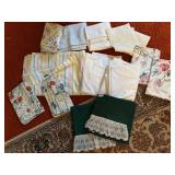 ASSORTED BED SHEETS, FLORAL AND STRIPED PATTERNS,