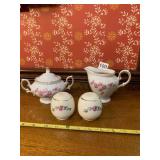 WINTERLING BAVARIA PORCELAIN SUGAR BOWL, CREAMER,