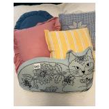 DECORATIVE THROW PILLOWS, ASSORTED SHAPES, FABRIC