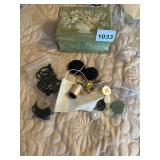 INCOLAY STONE JEWELRY BOX, ASSORTED SEWING