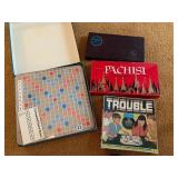 VTG BOARD GAMES, INCLUDES SCRABBLE W/ METAL