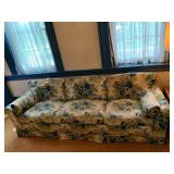 BROYHILL PREMIER SOFA, FLORAL UPHOLSTERY, THREE