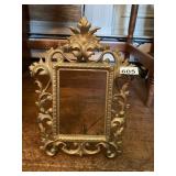 ORNATE BRASS TABLETOP PICTURE FRAME, ROCOCO