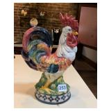 CRK LID LLC ROOSTER FIGURINE, CERAMIC,