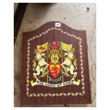 FRANKLIN DARTBOARD, WOODEN CABINET, HINGED DOORS,