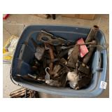 ASSORTED HARDWARE, HINGES, BRACKETS, FASTENERS,