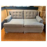 FRANKLIN FURNITURE CO. UPHOLSTERED LOVESEAT, BLUE