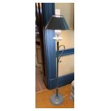 FLOOR LAMP, METAL CONSTRUCTION, BLUE FINISH,