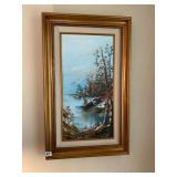 G. PETRIDIS, LANDSCAPE OIL PAINTING, MOUNTAIN