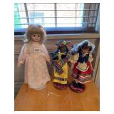 VTG PORCELAIN COLLECTIBLE DOLLS, KENYA AND