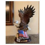 WELLINGTON COLLECTION BALD EAGLE FIGURINE, RESIN