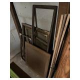 ASSORTED WOOD PICTURE FRAMES, WOOD TRIM PIECES,
