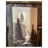 CONTEMPORARY LANDSCAPE ART, FOREST SCENE, SIGNED