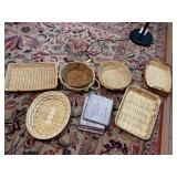 ASSORTED WOVEN BASKETS, WICKER AND RATTAN
