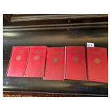 VTG HARDCOVER BOOKS, RED CLOTH BINDINGS, GILT