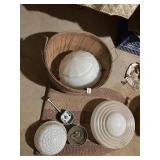 WOODEN TAMBOURINE, PAIR OF HAND-CARVED WOODEN