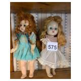 VTG PLASTIC DOLLS, ROOTED HAIR, PAINTED FEATURES,