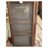 WOODEN SCREEN DOORS, MESH SCREENING, VTG